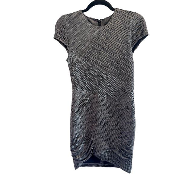 TORN BY RONNY Small KOBO $275 Metallic Stretch  Mini Dress Size S - Picture 2 of 10